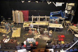 First day of set work for "Full Circle". One has to make a mess in order to create, right?