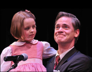 Geoffrey Maher as George Bailey and Gwen Royle as ZuZu Bailey